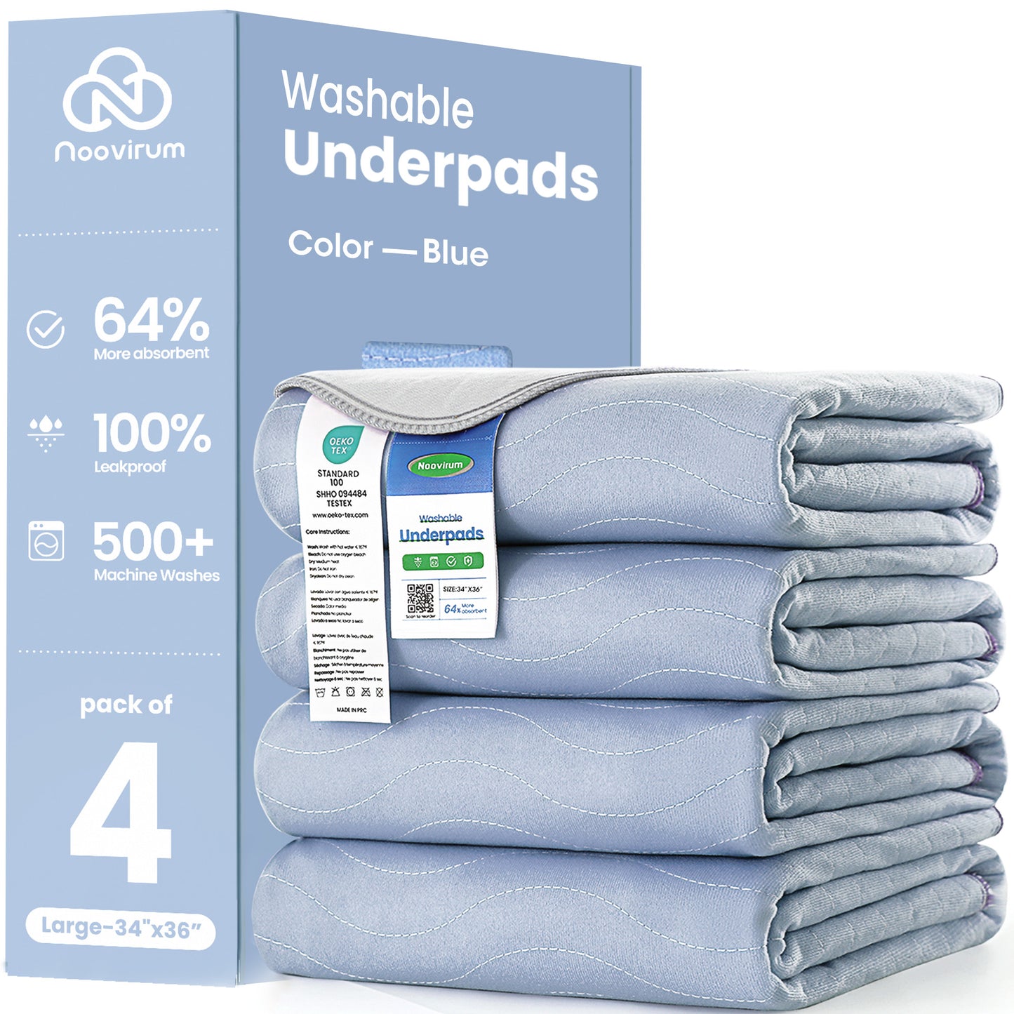 Washable Underpads ,Reusable Incontinence Pads for Kids, Adults, Elderly, Pets - Waterproof Protective Pad for Bed, Couch, Sofa, Furniture, Floor