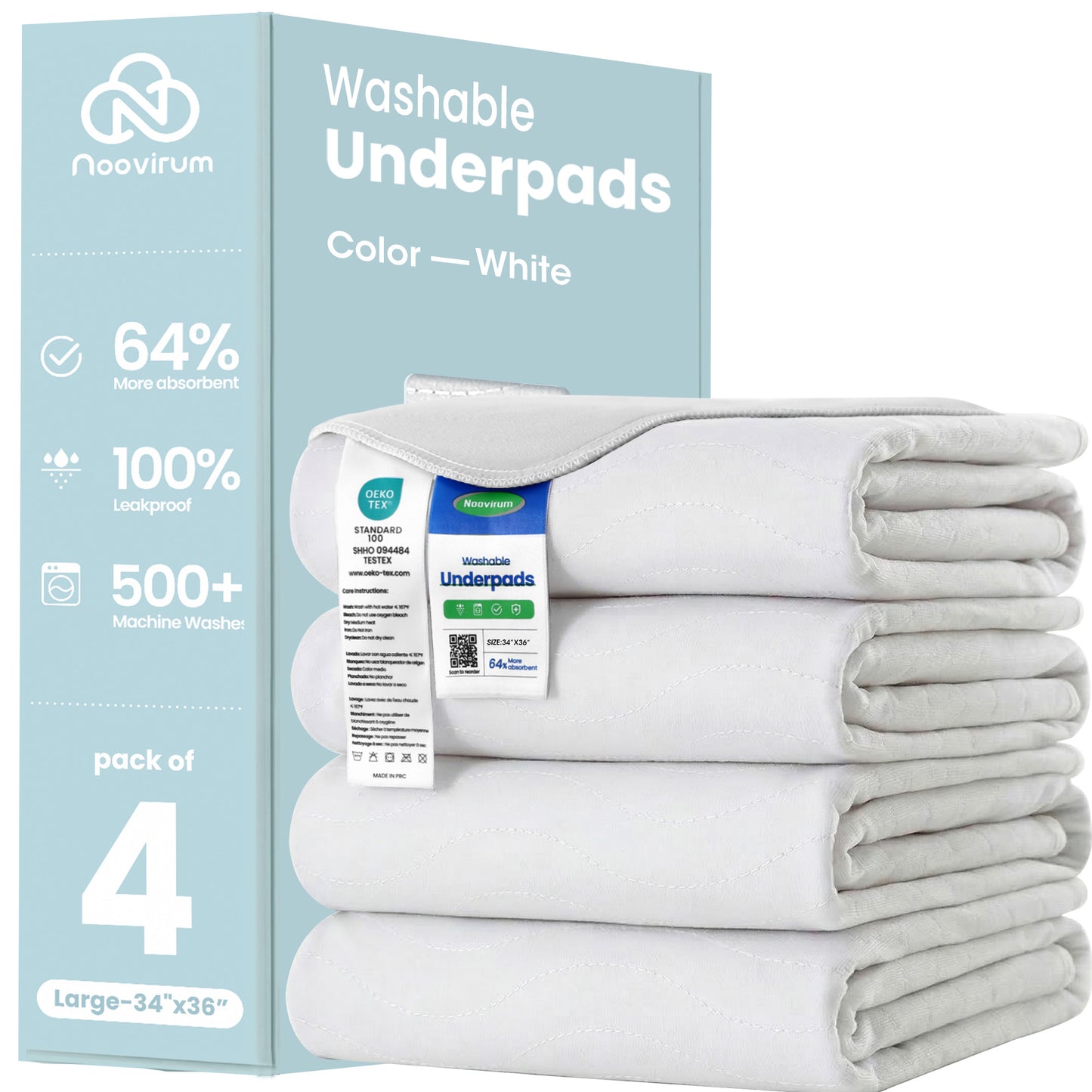 Washable Underpads ,Reusable Incontinence Pads for Kids, Adults, Elderly, Pets - Waterproof Protective Pad for Bed, Couch, Sofa, Furniture, Floor