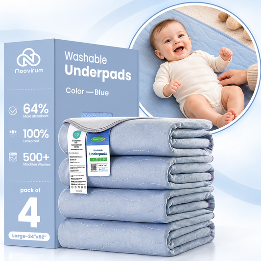 Blue Washable Bed Pads for Kids