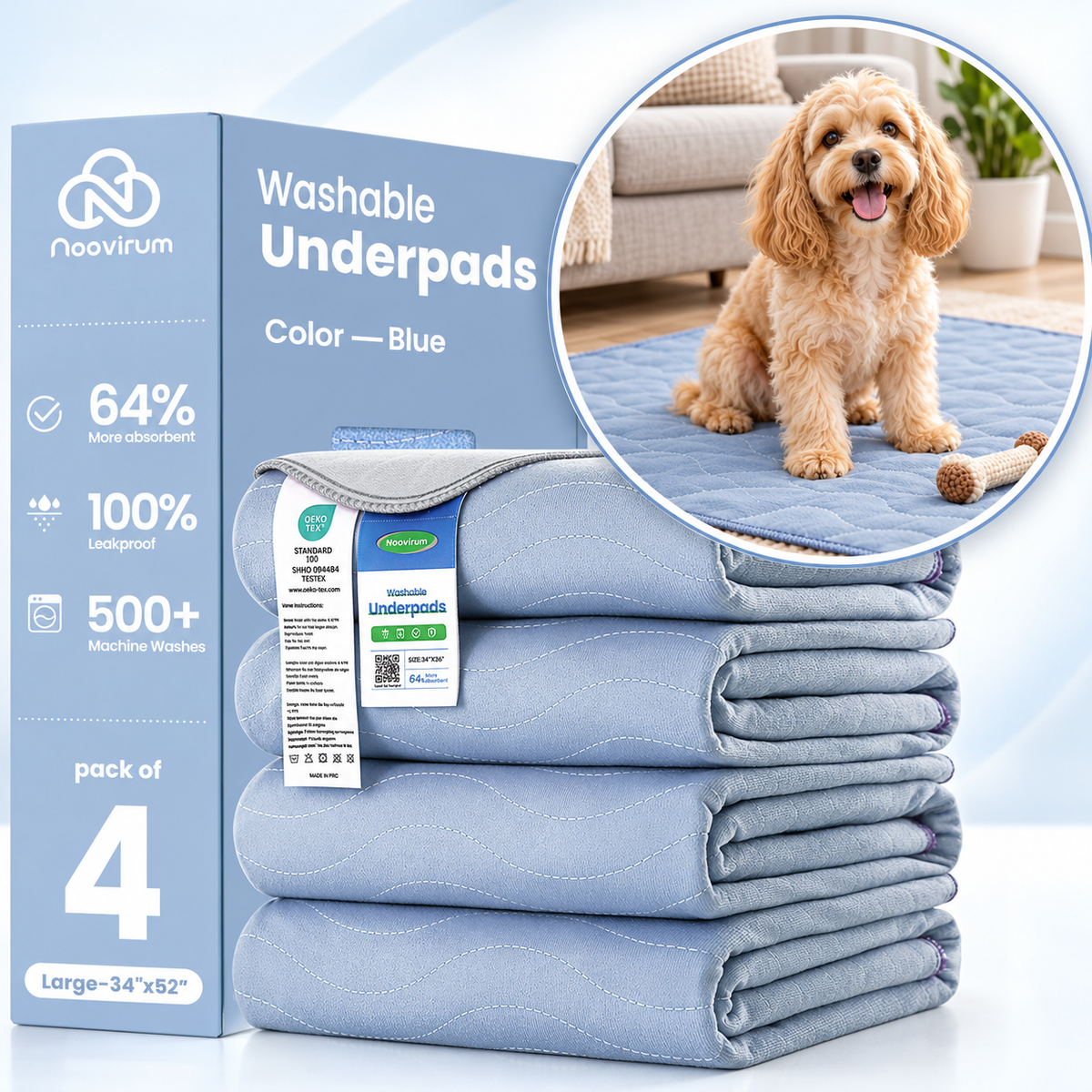 Pink Washable Pet Pads for Dogs