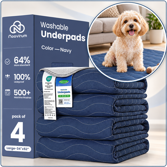 Navy Washable Pet Pads for Dogs