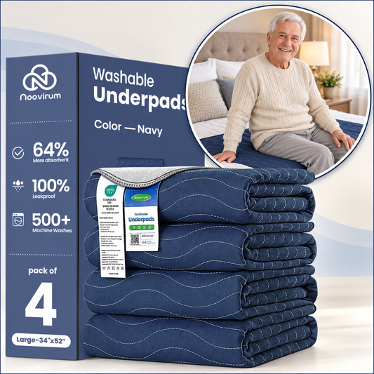 Navy Washable Underpads for Adults & Seniors